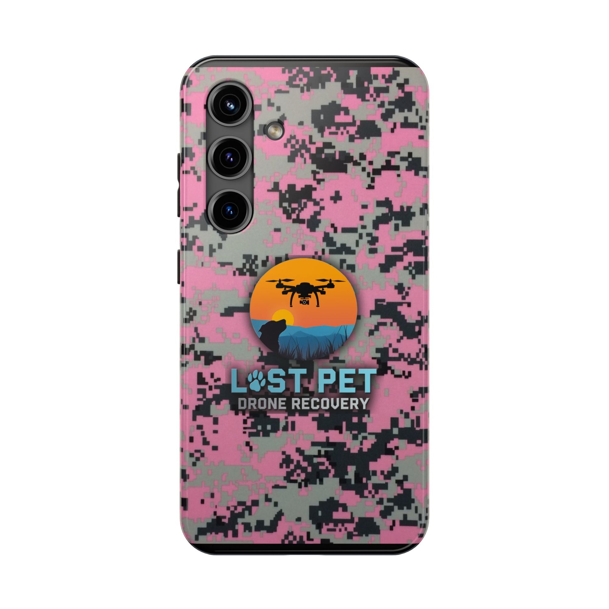 Lost Pet Drone Recovery Phone Case - Pink Camo