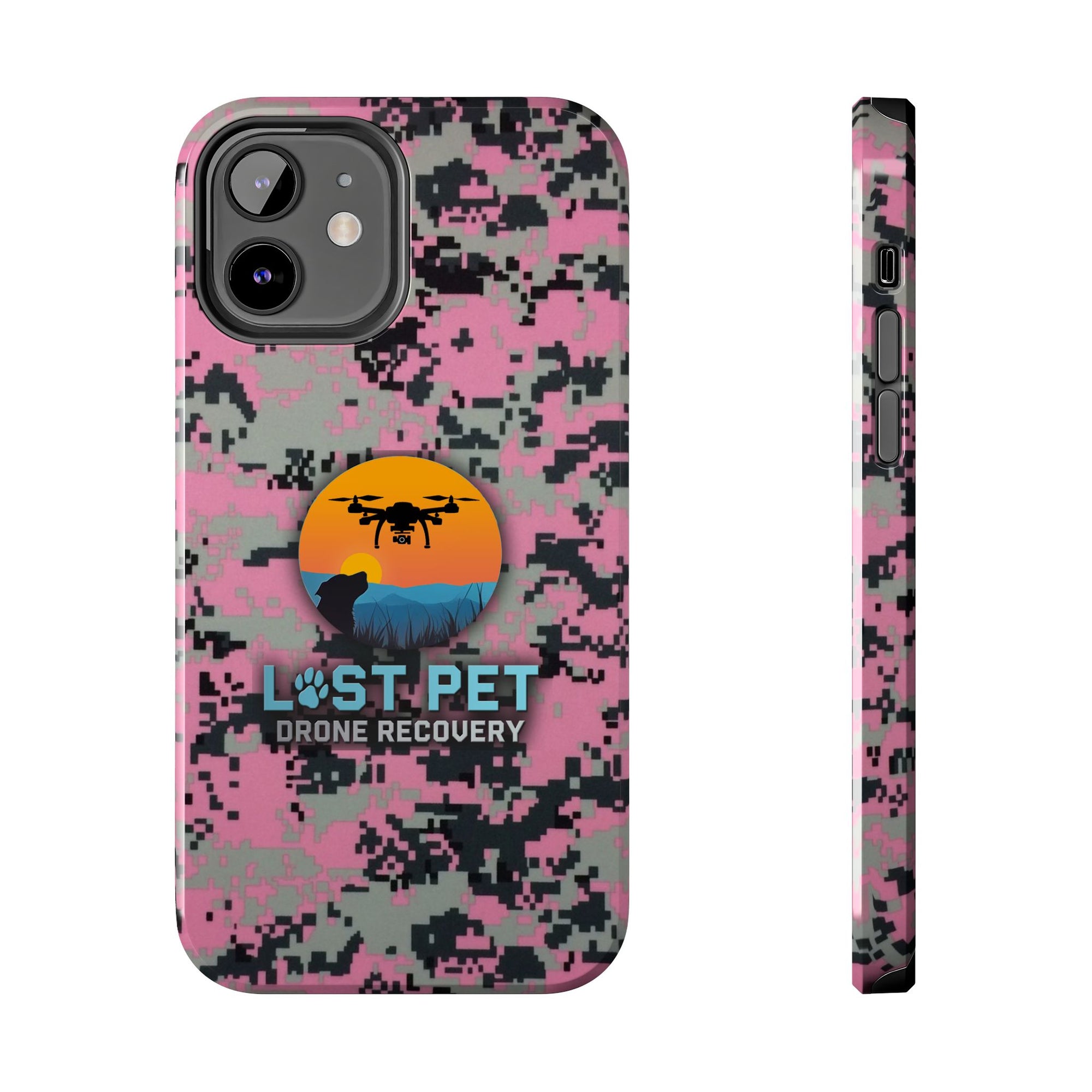 Lost Pet Drone Recovery Phone Case - Pink Camo