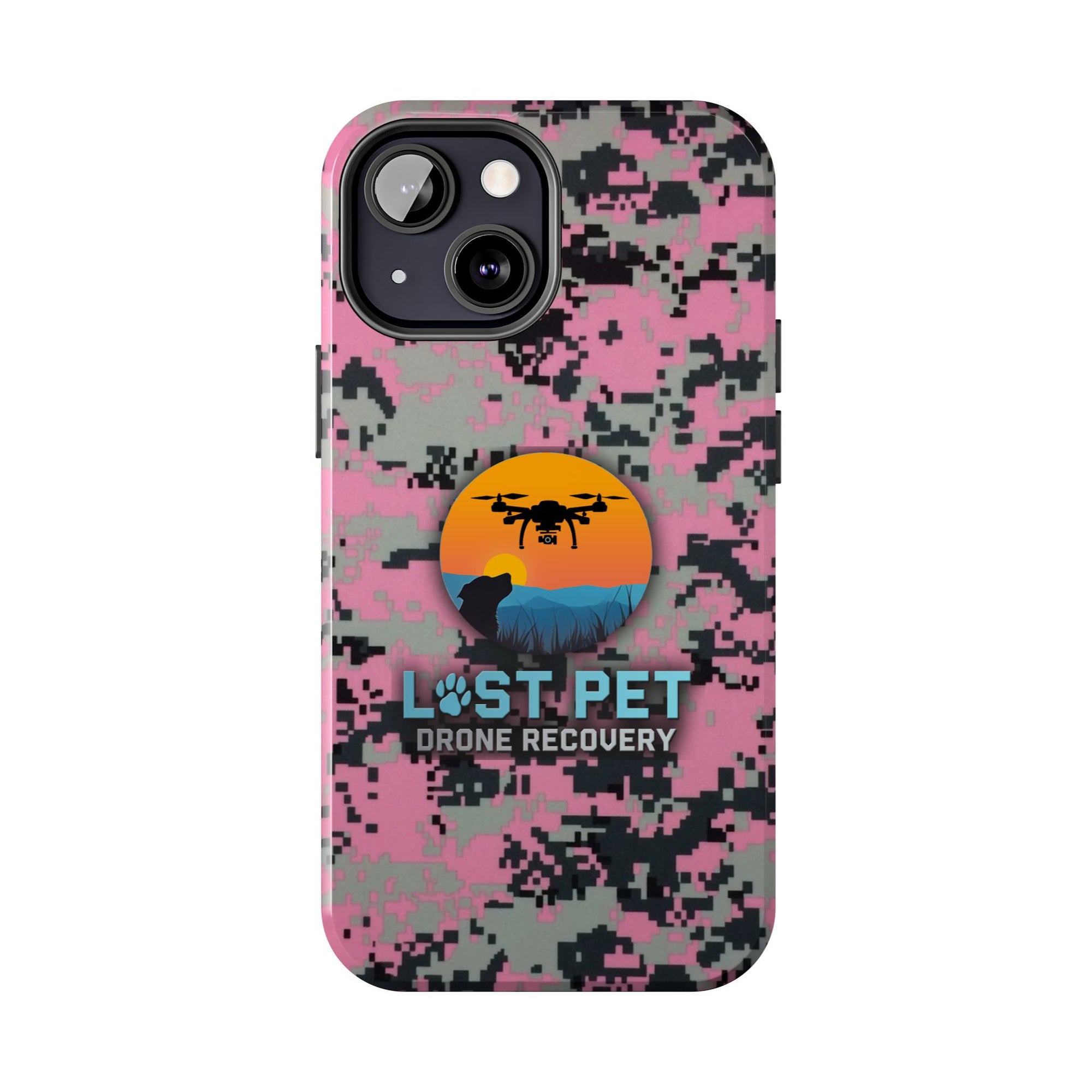 Lost Pet Drone Recovery Phone Case - Pink Camo