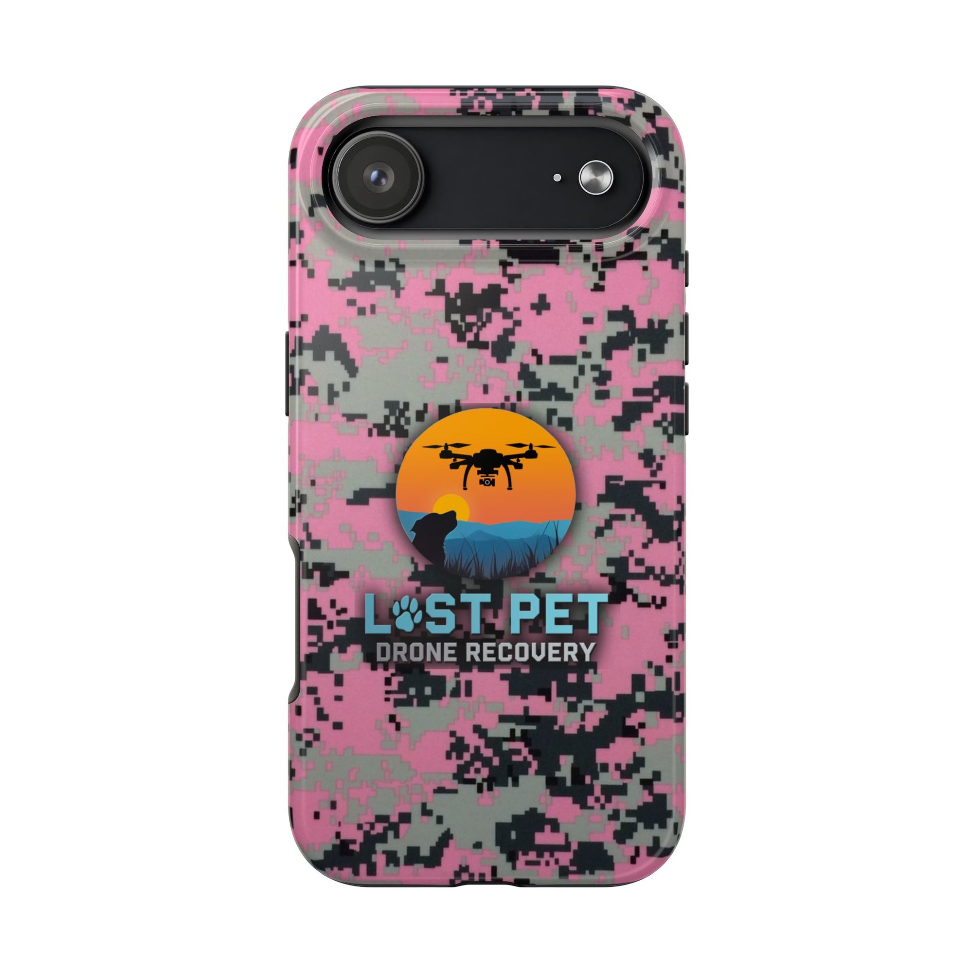 Lost Pet Drone Recovery Phone Case - Pink Camo
