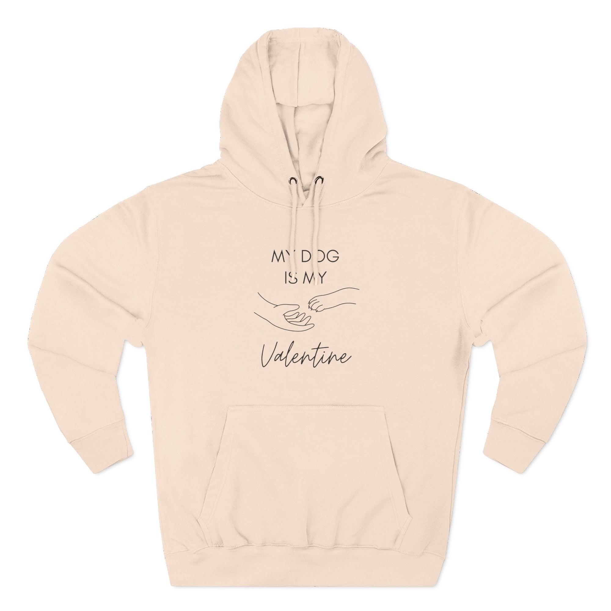 Fleece Hoodie - My Dog is My Valentine - LPDR