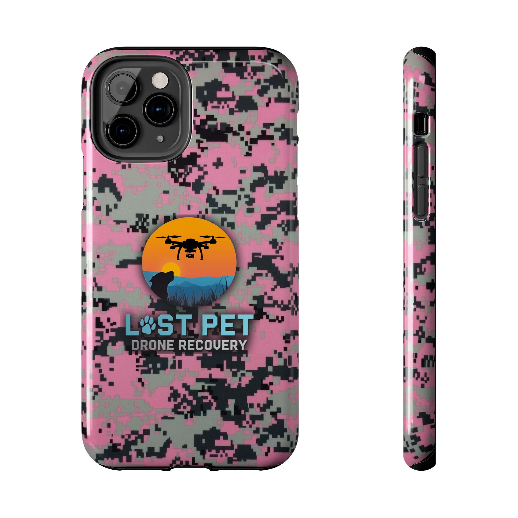 Lost Pet Drone Recovery Phone Case - Pink Camo