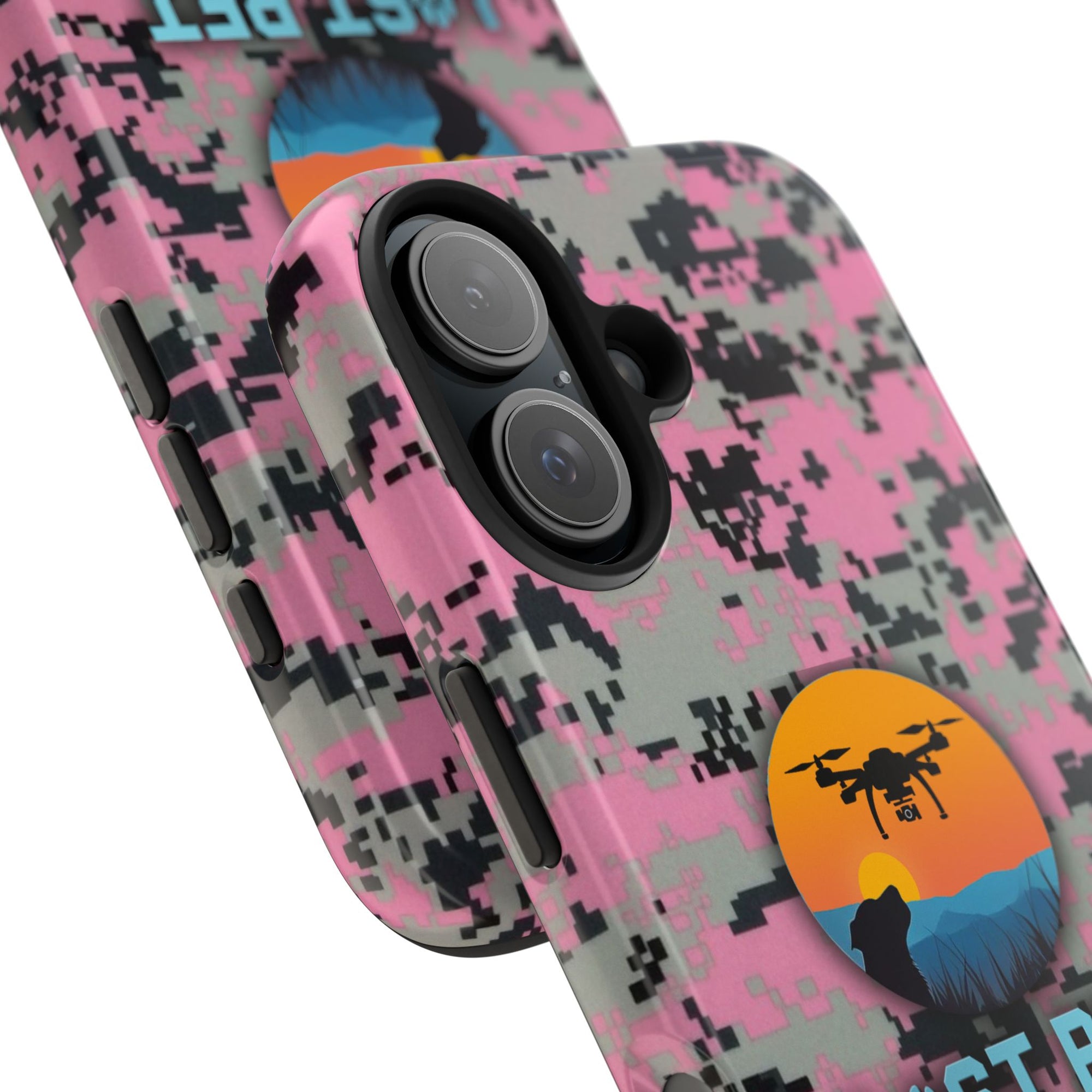 Lost Pet Drone Recovery Phone Case - Pink Camo