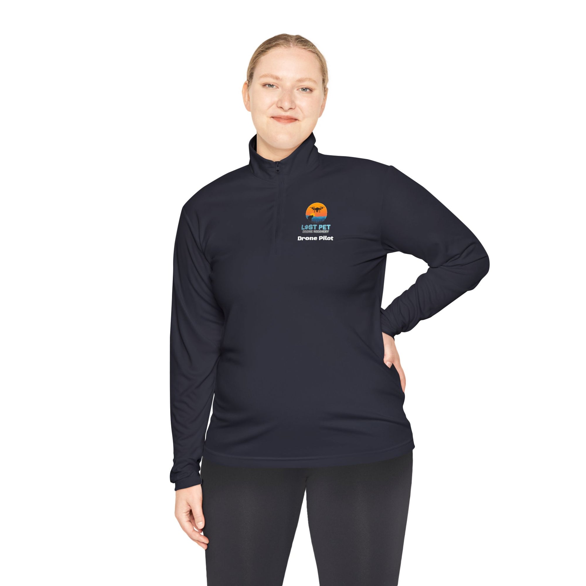 Drone Pilot Quarter-Zip Pullover - FAA LPDR Design