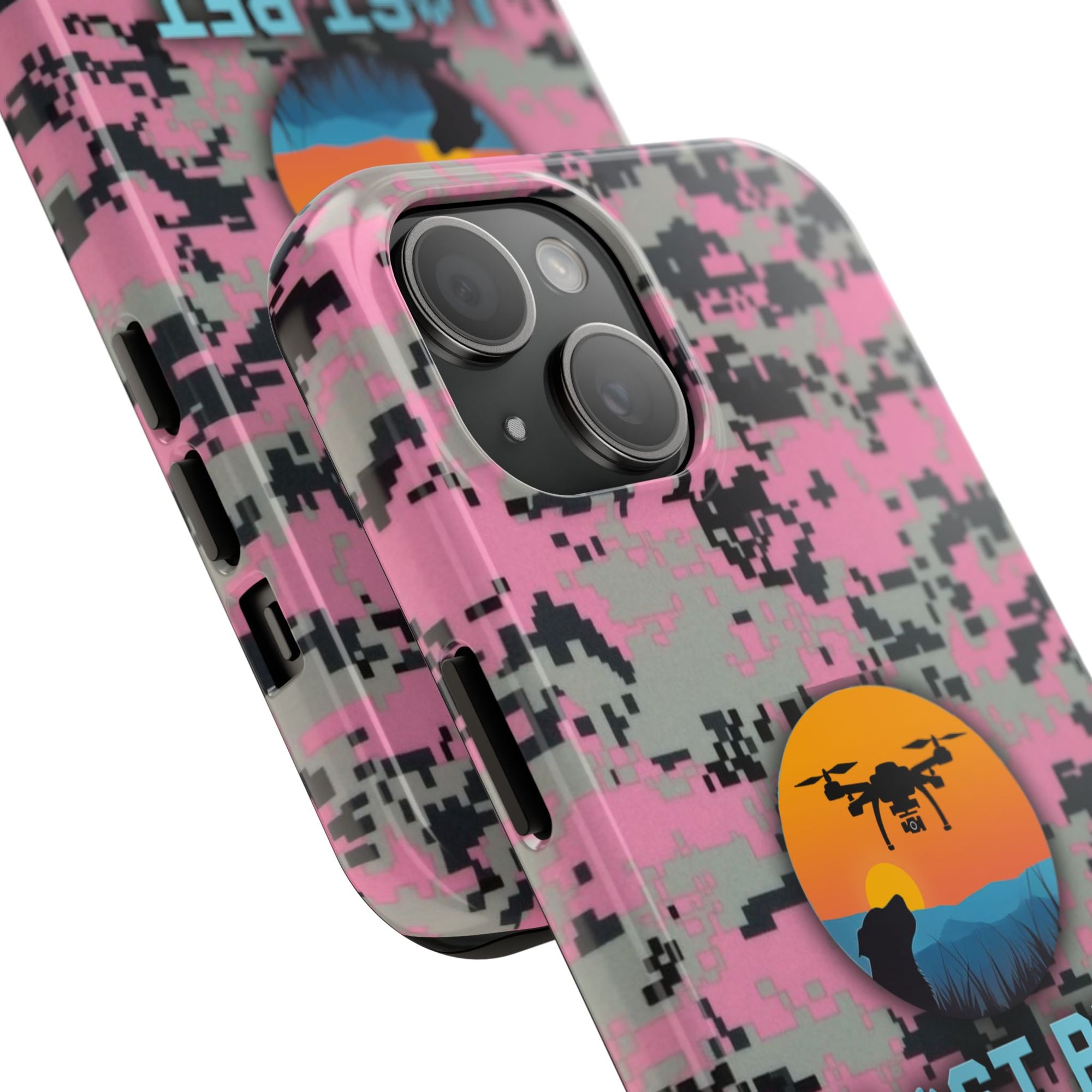 Lost Pet Drone Recovery Phone Case - Pink Camo